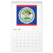 Calendrier dessin de peinture à l'huile de Belize (Mar 2027)