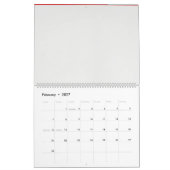 Calendrier dessin d'un oiseau avec des fleurs dessus (Feb 2027)