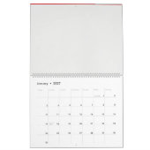 Calendrier dessin d'un oiseau avec des fleurs dessus (Jan 2027)