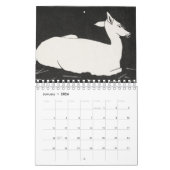 Calendrier Dessin en ligne simple en noir et blanc (Jan 2026)
