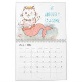 Calendrier Dessin Kawaii Chat (Mar 2026)
