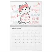 Calendrier Dessin Kawaii Chat (Feb 2026)