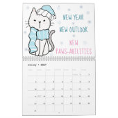 Calendrier Dessin Kawaii Chat (Jan 2027)