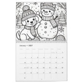 Calendrier Dessins au trait de chats et de chiens (Jan 2027)