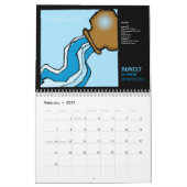 Calendrier Dessins originaux Graphique de signes astrologique (Feb 2027)