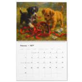 Calendrier Deux Chiots Mignons (Feb 2027)