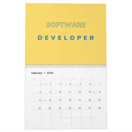 Calendrier Developers Calendars (Feb 2026)