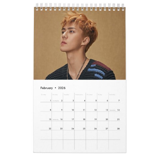 Calendrier d'EXO Sehun (Feb 2026)