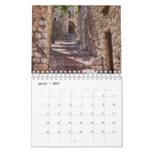 Calendrier d'Eze, sur la Côte d'Azur (Jan 2027)