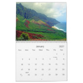 Calendrier d'Hawaï de vallée de Kalalau (Jan 2027)