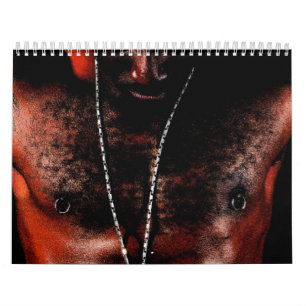 Calendrier d'homme d'Afro-américain
