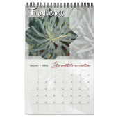 Calendrier Dieu méditation jardin : étoile & mot (Jan 2026)