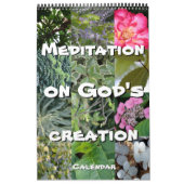 Calendrier Dieu méditation jardin : étoile & notes (Protection)