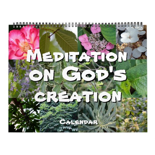Calendrier Dieu méditation jardin : mots & notes (Protection)