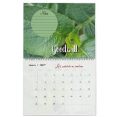 Calendrier Dieu méditation jardin : mots & notes (Mar 2027)
