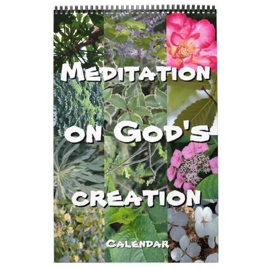Calendrier Dieu méditation jardin : mots & notes (Protection)