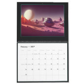 Calendrier d'illustration d'art futuriste (Feb 2027)