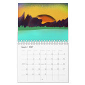 Calendrier d'illustration de coucher de soleil (Mar 2027)