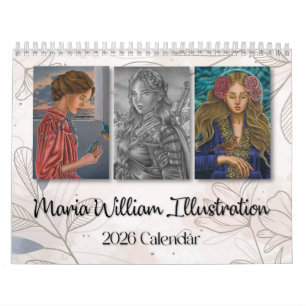 Calendrier d'illustration de Maria William 2026