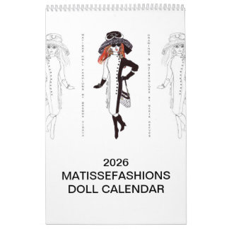 Calendrier d'illustration de mode Matisse 2026