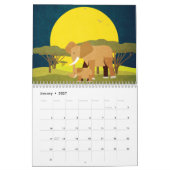 Calendrier d'illustrations d'Afrique (Jan 2027)