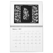 Calendrier d'illustrations de Nouveau d'art de (Feb 2027)