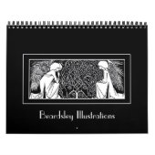 Calendrier d'illustrations de Nouveau d'art de (Protection)