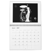 Calendrier d'illustrations de Nouveau d'art de (Mar 2027)