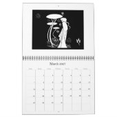 Calendrier d'illustrations de Nouveau d'art de (Mar 2027)