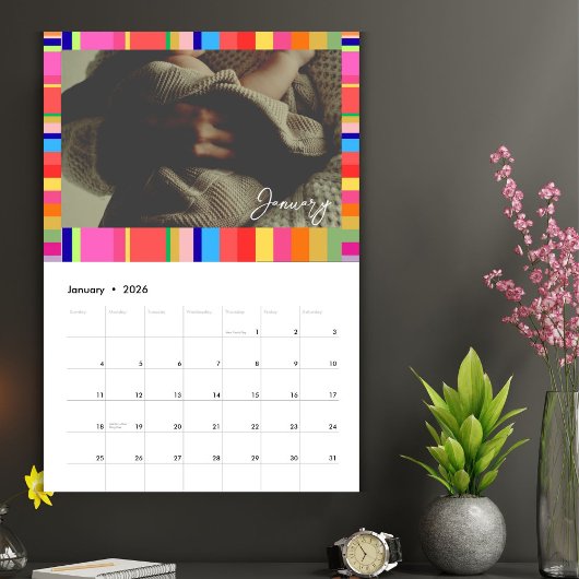 Calendrier d'images colorées de Noël