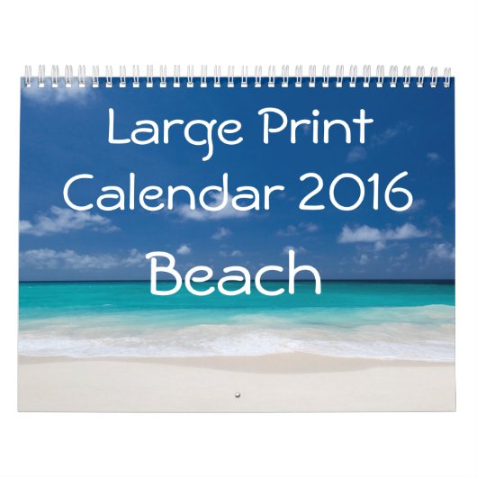 Calendrier d'impression grand format 2016 - Plage (Protection)