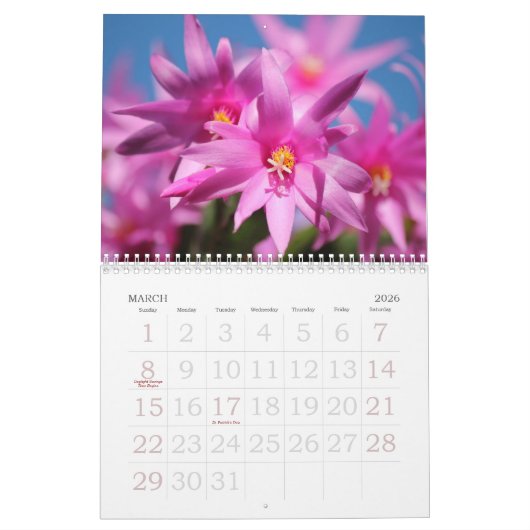 Calendrier d'impression grand format 2023 - Fleurs (Mar 2026)