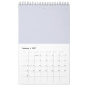 Calendrier d'impression Rose métallique (Feb 2027)