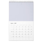 Calendrier d'impression Rose métallique (Mar 2027)