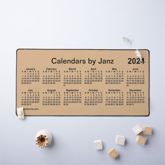 Calendrier d'impression Tan 2024 par Janz (Tableau pour enfants)