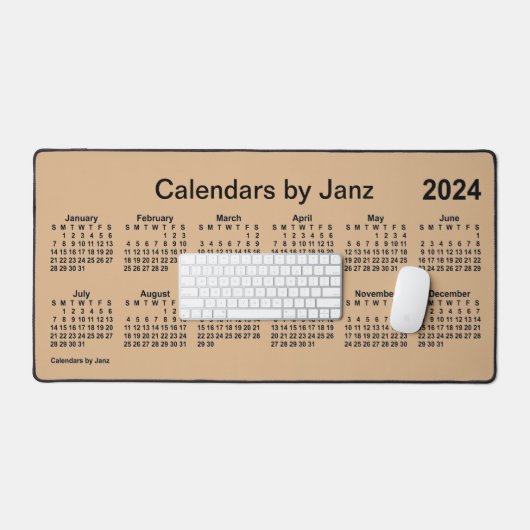 Calendrier d'impression Tan 2024 par Janz (Clavier et souris)