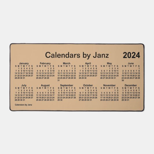 Calendrier d'impression Tan 2024 par Janz (Recto)
