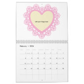 Calendrier Dingus Coeur et dentelle coloré (Feb 2026)