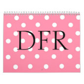 Calendrier d'initiales de point de polka (Protection)