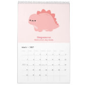 Calendrier dinosaure 2027 (Mar 2027)