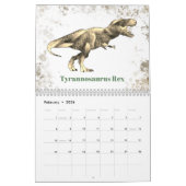 Calendrier Dinosaures Garçons personnalisés (Feb 2026)