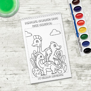 Calendrier Dinosaures Livre de coloriage pour enfants
