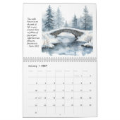 Calendrier d'inspirations scripturaires aquarelle (Jan 2027)
