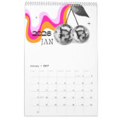 Calendrier Disco Mushroom 2026 Y2K Office Planner (Jan 2027)