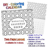 Calendrier DIY Coloring Pattern custom Outline Art - 