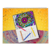 Calendrier do-it-yourself Coloration Mandala Outline Art - (Protection)