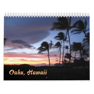 Calendrier d'Oahu Hawaï