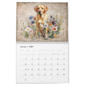 Calendrier Dog Breeds in Wildflowers 12-Month Custom Year (Jan 2027)