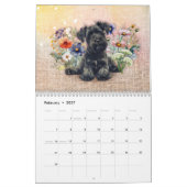 Calendrier Dog Breeds in Wildflowers 12-Month Custom Year (Feb 2027)