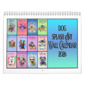 Calendrier Dog Colourful Splash Art Wall Calendar 2026 (Protection)